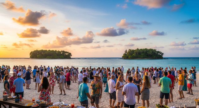 Vibrant Beach Party at Papa Remo