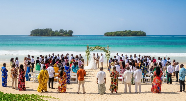 Beach wedding at Papa Remo