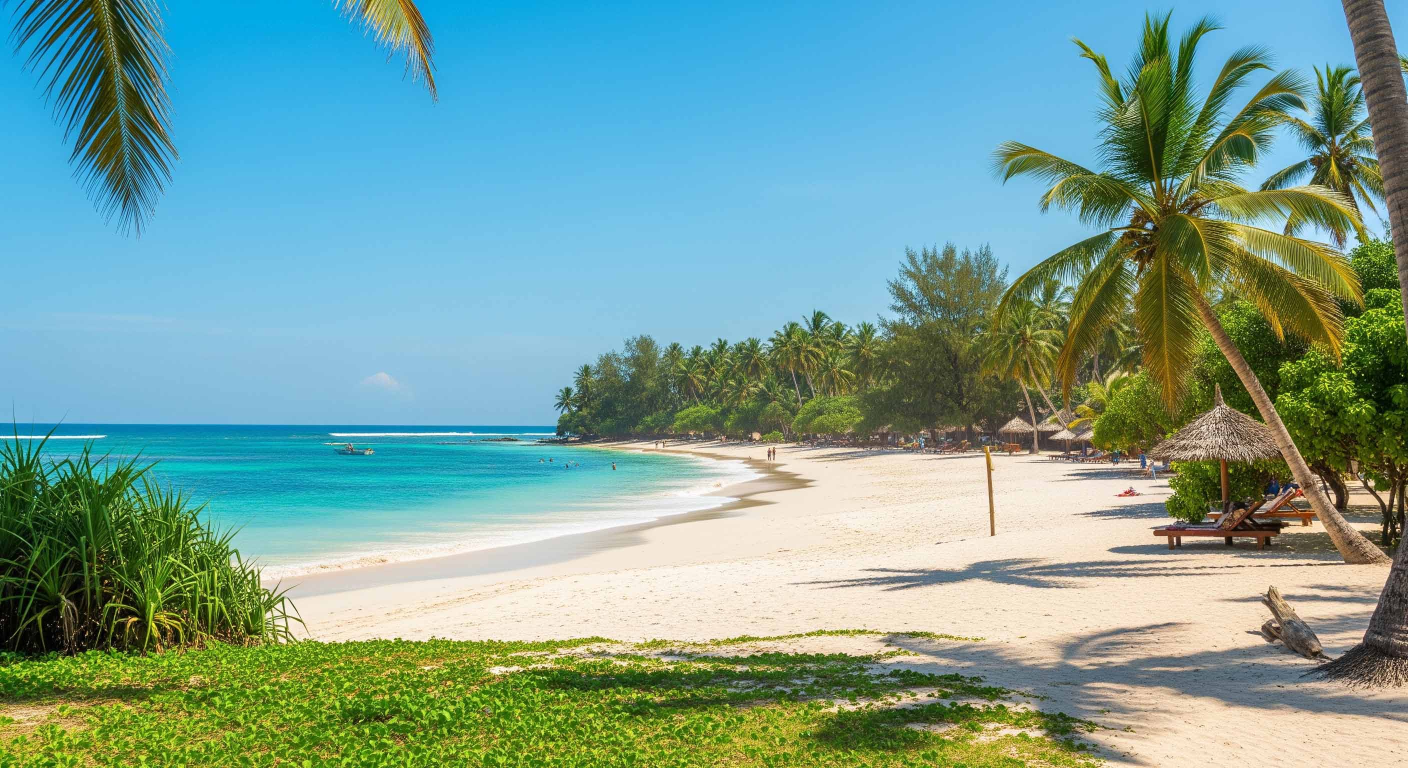 A stunning view of Papa Remo Beach in Watamu, ready for the new season