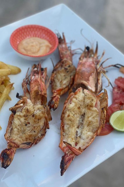 A delicious seafood dish served at Papa Remo