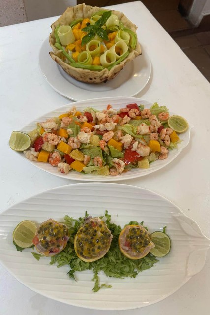 Artfully presented culinary creation